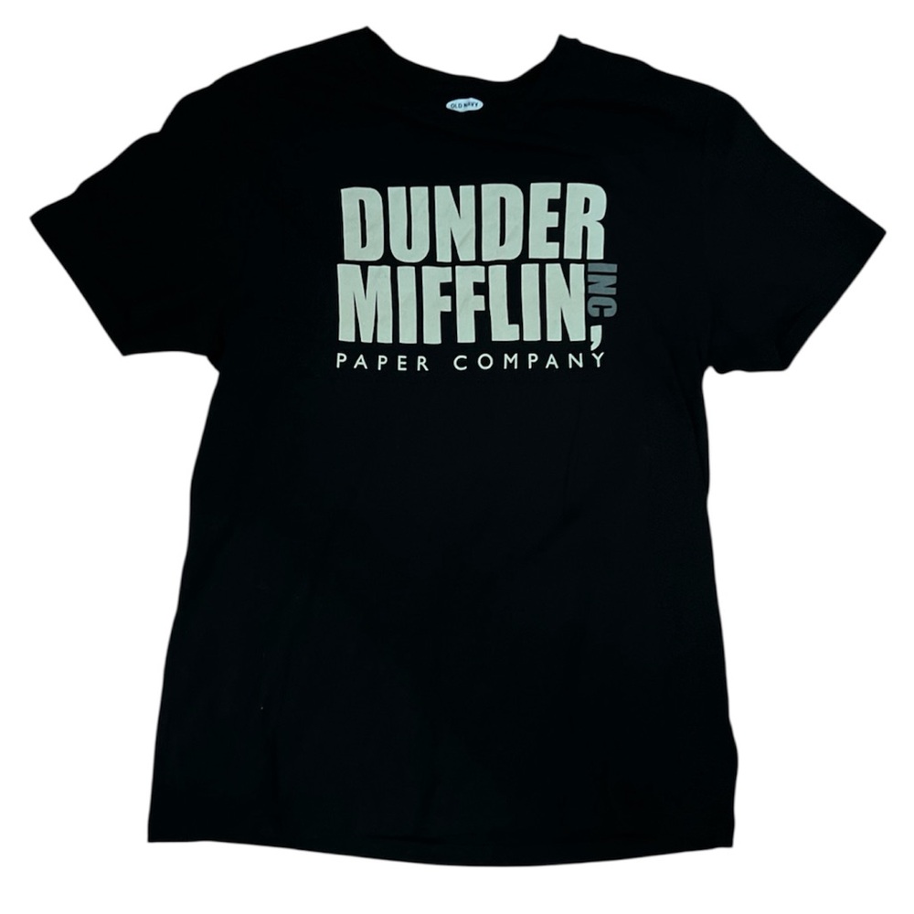 Old Navy The office Dunder Mifflin Paper Co INC  black t-shirt  Unisex Size Med
